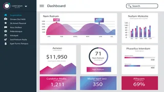 可视化大数据科技网页后台管理图表软件AI界面PSD模版素材源文件