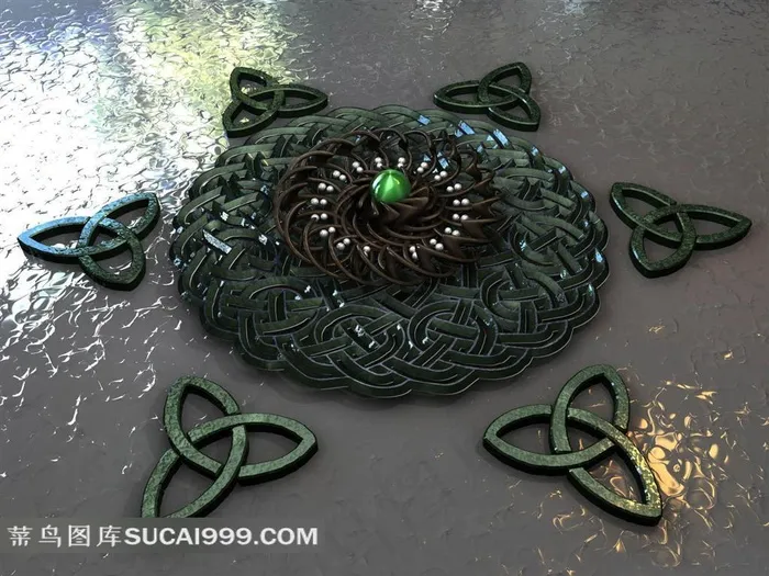 3D花纹图形壁纸素材