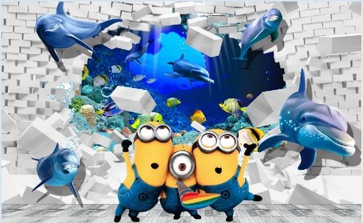 大海海豚海底儿童装饰