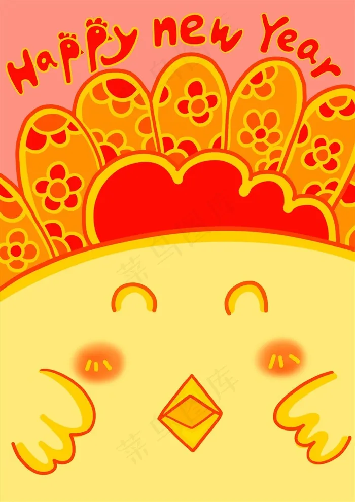 手绘插画鸡图片 手绘插画鸡图片