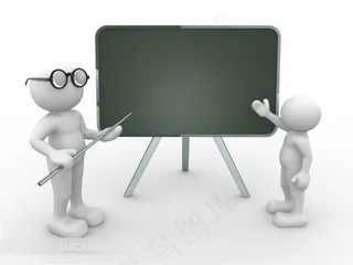 正在授课的3D小人图片