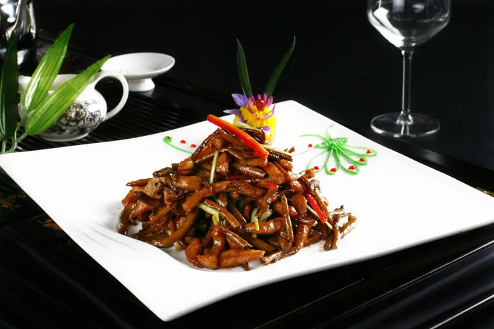 R00987鲜茶树菇炒爽肉 (5)