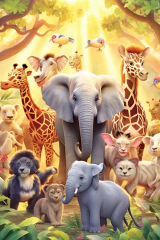 动物园可爱背景