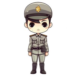 军人士兵卡通免抠