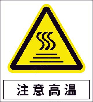 注意高温矢量图标识