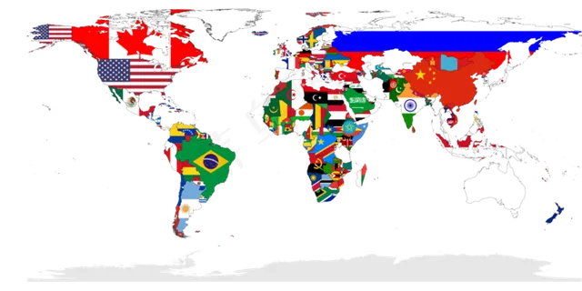 世界, 地图, 国家, 旗帜 世界, 地图, 国家, 旗帜