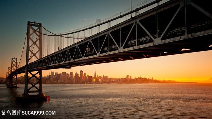 黄昏高架桥壁纸