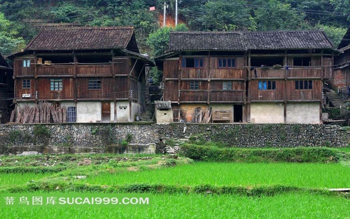 侗寨古典建筑素材