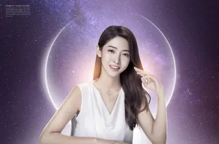 电商广告化妆用品紫蓝色背景