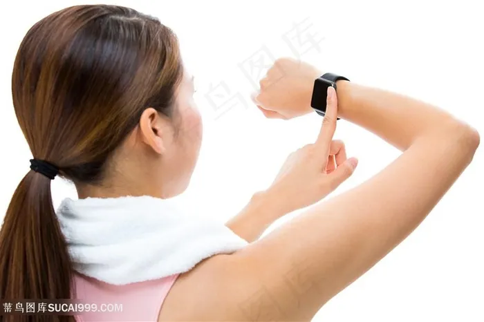 带运动手表美女高清图手势图片