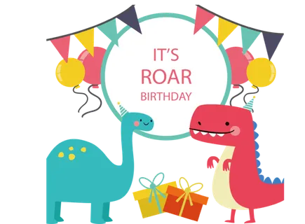 两个卡通小恐龙