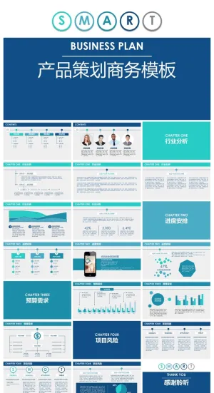 商业计划书精美ppt模板 预览图