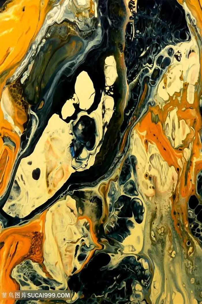 抽象时尚水彩艺术油画挂画