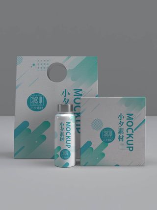 包装智能贴图样机VI效果PSD素材