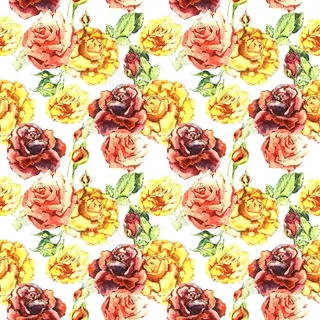 密集的红黄牡丹高清图片