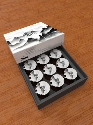 国风高档茶叶包装盒袋罐瓶LOGO标贴展示VI智能贴图样机PSD素材