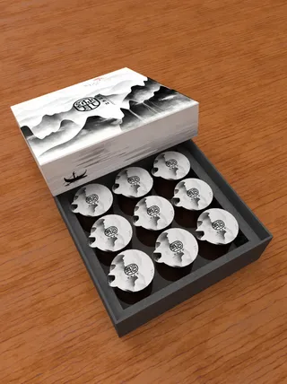 国风高档茶叶包装盒袋罐瓶LOGO标贴展示VI智能贴图样机PSD素材