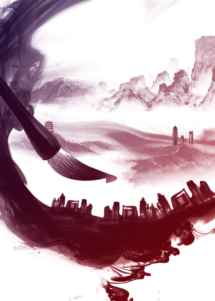 山水画素材中国风水墨画素材元素中国画