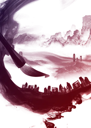 山水画素材中国风水墨画素材元素中国画