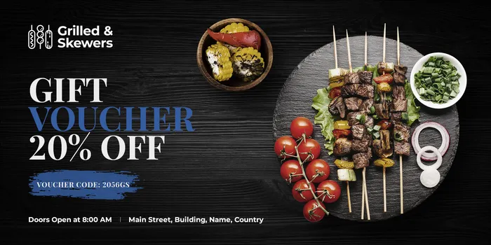 设计烤肉肉串英文菜单psd模版下载