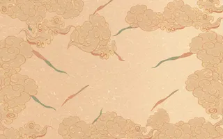 中国风复古国潮神话敦煌插画图案纸纹理肌理背景PSD设计模板素材