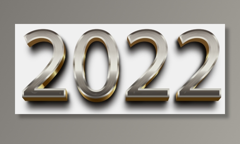 设计2022数字装饰新年