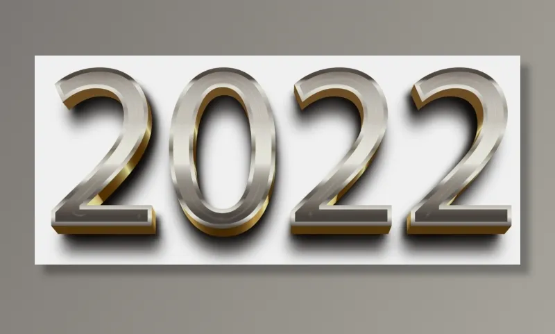 设计2022数字装饰新年