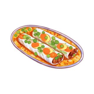 卡通美食扁平插画元素