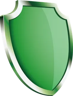 盾牌png矢量元素绿色立体免扣