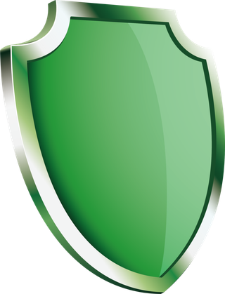 盾牌png矢量元素绿色立体免扣