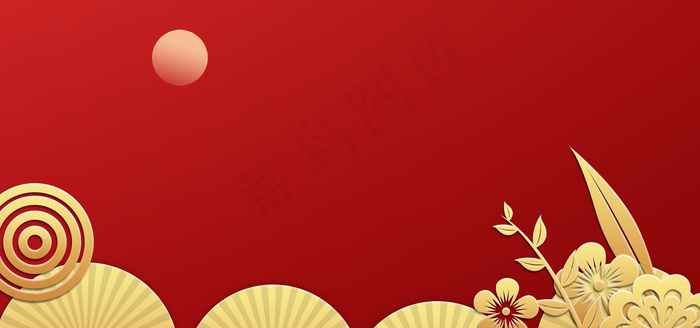 手绘简洁中国风展板背景