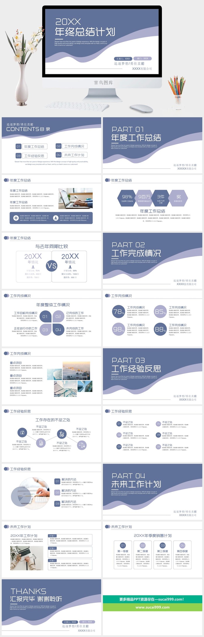 财务部蓝色简约年终总结汇报.pptx
