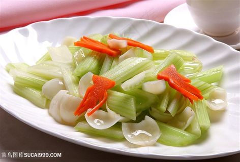 西芹百合西芹炒百合虾球炒百合