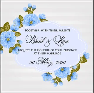 祝贺婚礼结婚邀请卡素材