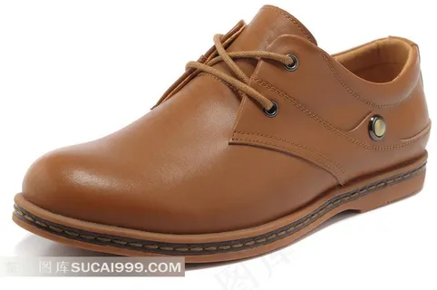 高清棕色男式皮鞋图片