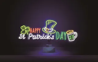 复古霓虹灯图片