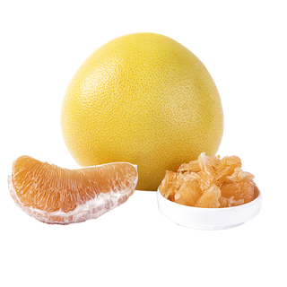 3黄心柚 (2)水果超市商品白底图免抠实物摄影png格式图片透明底
