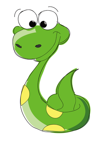 小蛇绿色简笔
