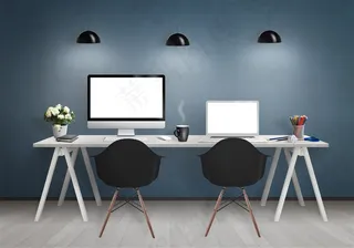 时尚简约办公桌设计高清大图