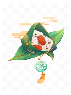 传统节日端午节粽子手绘插画元素