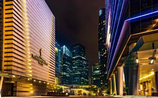 城市中心大楼夜景图片 城市中心大楼夜景图片