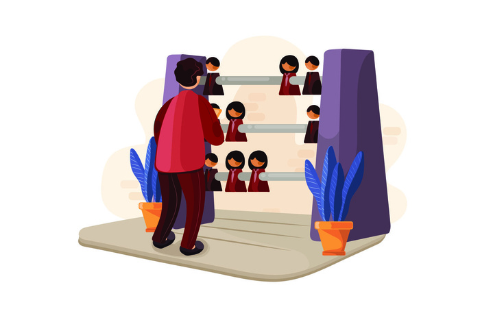 扁平化人物场景办公互联网等距ai矢量设计网页海报UI素材插画