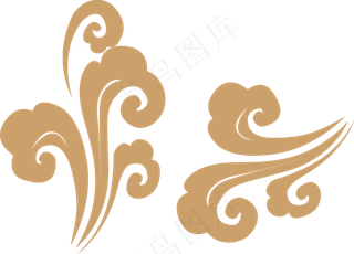 中式传统祥云中国风古典水纹吉祥图案免抠