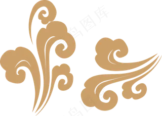 中式传统祥云中国风古典水纹吉祥图案免抠