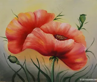 水彩花卉植物装饰画