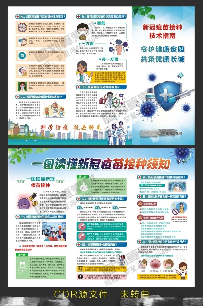 德尔塔病毒 疫情防控新冠肺炎疫苗健康海报x展板架psd设计cdr素材cdr矢量模版下载