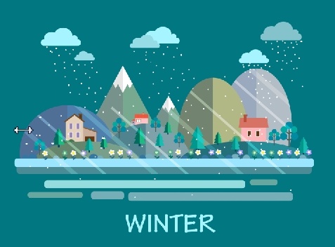 设计冬天卡通背景