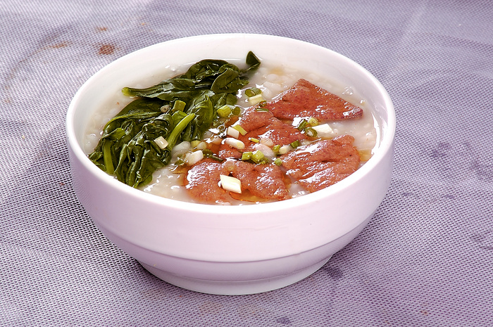 菠菜猪肝粥