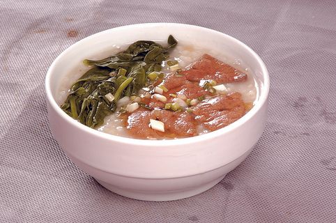 菠菜猪肝粥