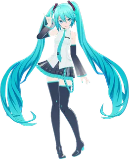 蓝色初音未来素材卡通人物素材